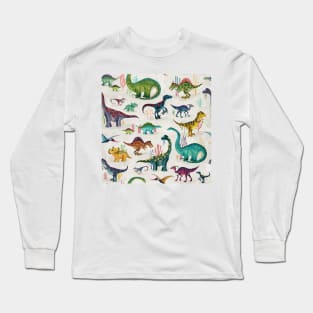 Bright Dinosaurs Long Sleeve T-Shirt